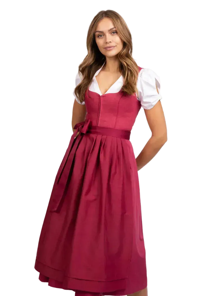 Heimatglück Dirndl Liselotte Himbeere
