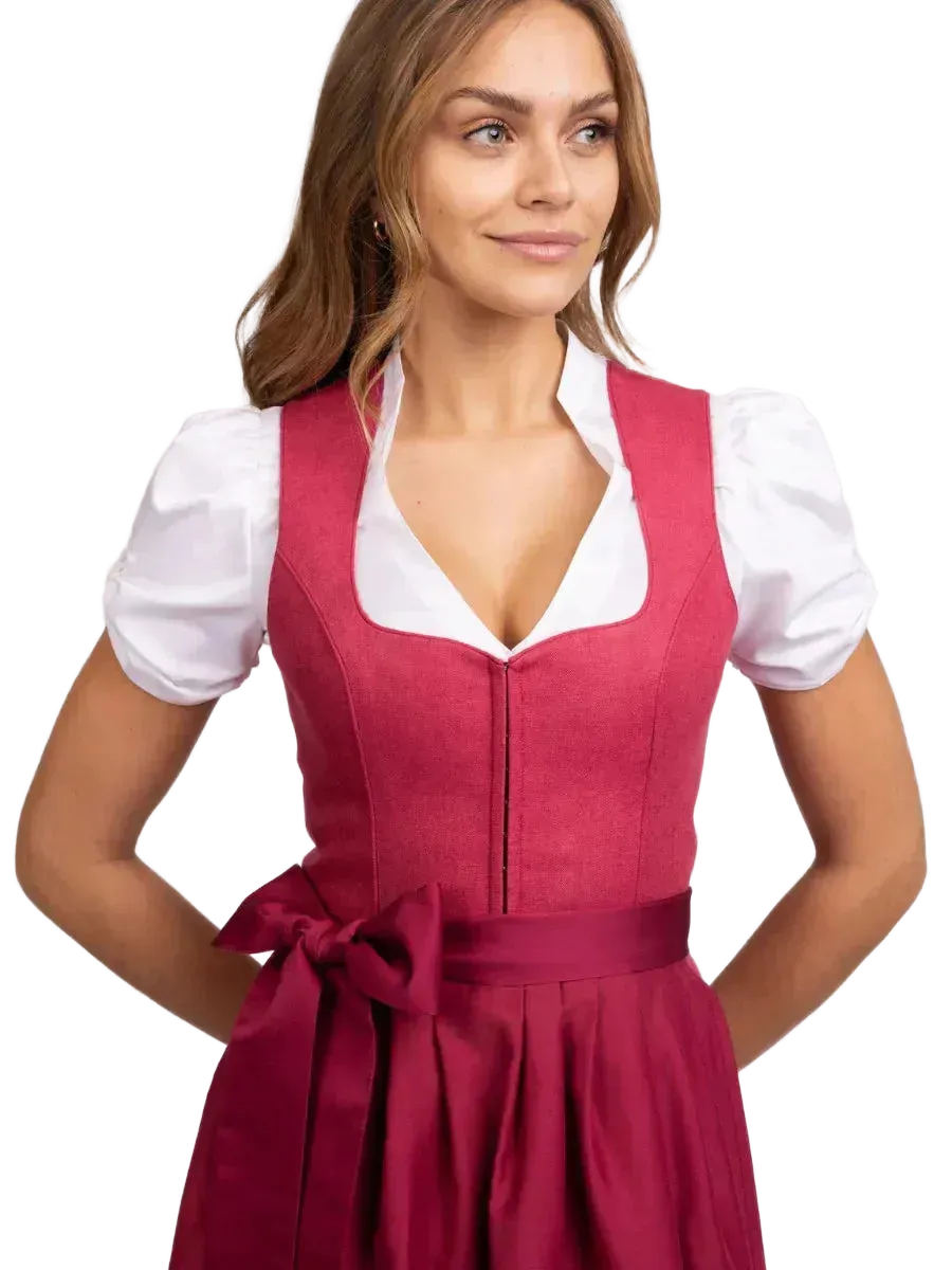 Heimatglück Dirndl Liselotte Himbeere