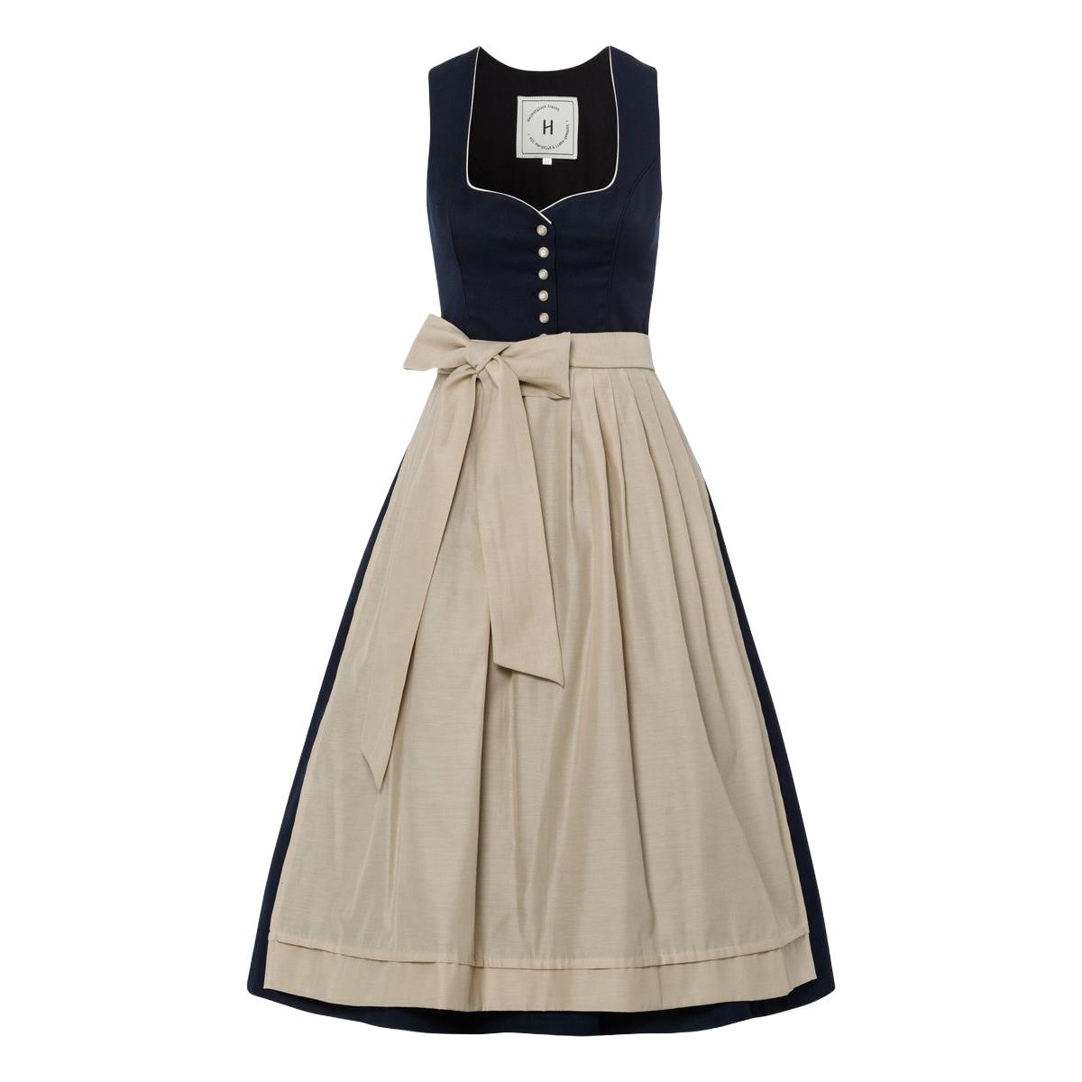 Heimatglück Dirndl Rosalinde Dunkelblau