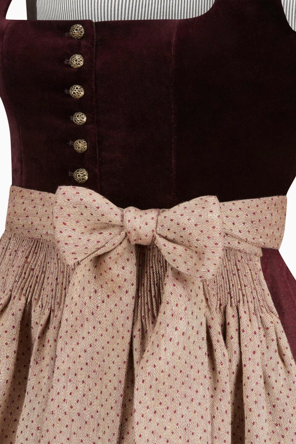 Gottseidank Dirndl Monika Bordeaux Burgunder