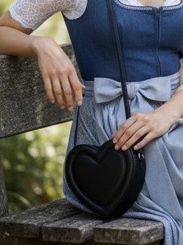 Ostwald Kalbsleder-Handtasche Heart Navy
