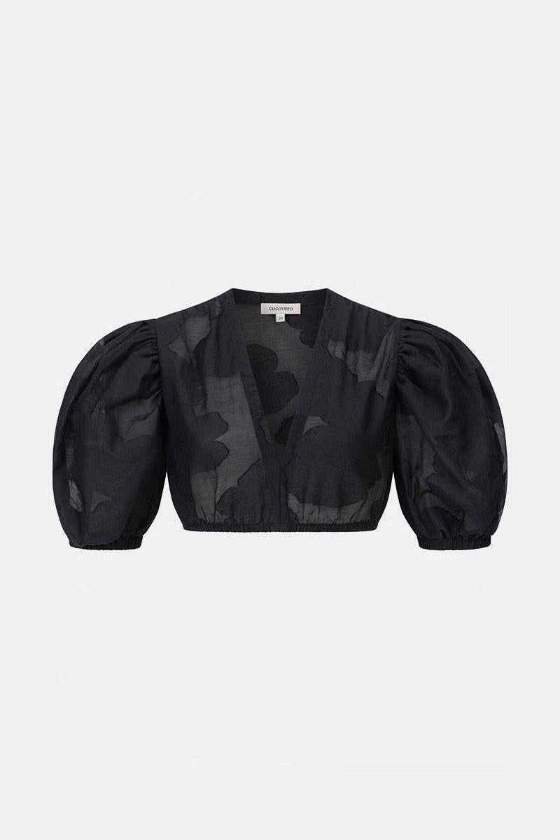 Cocovero Dirndlbluse Zenta Schwarz