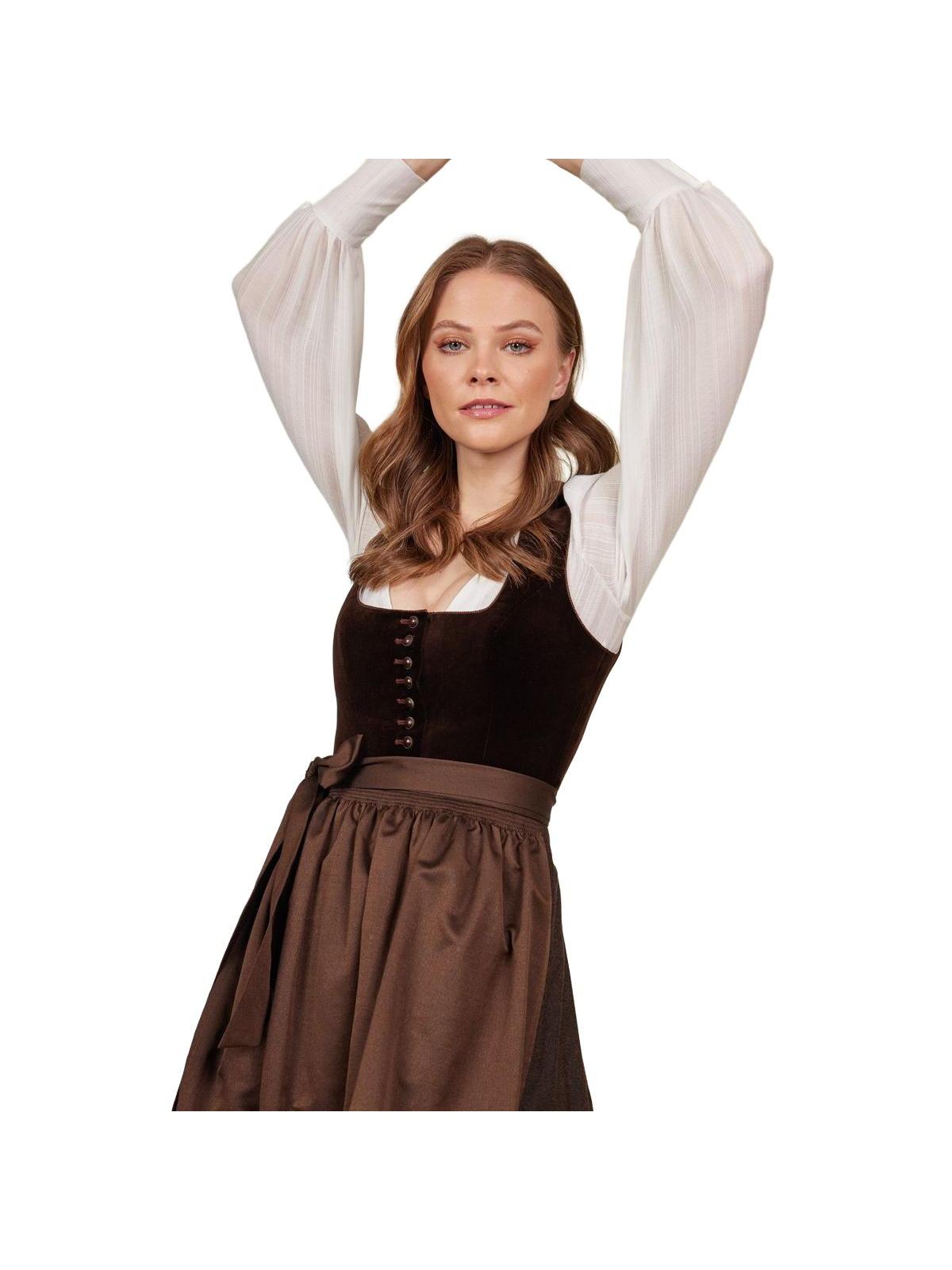 Heimatglück Samt-Dirndl Lisa Braun