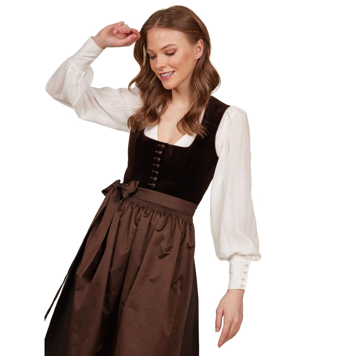 Heimatglück Samt-Dirndl Lisa Braun