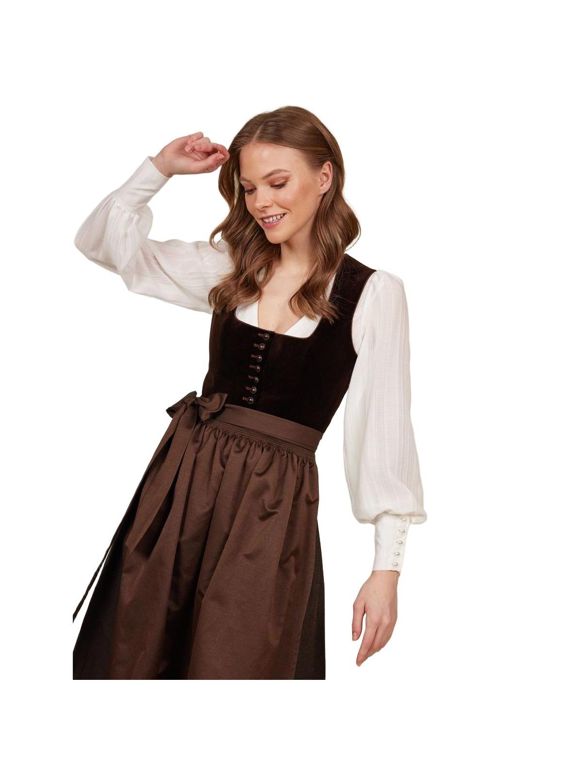 Heimatglück Samt-Dirndl Lisa Braun