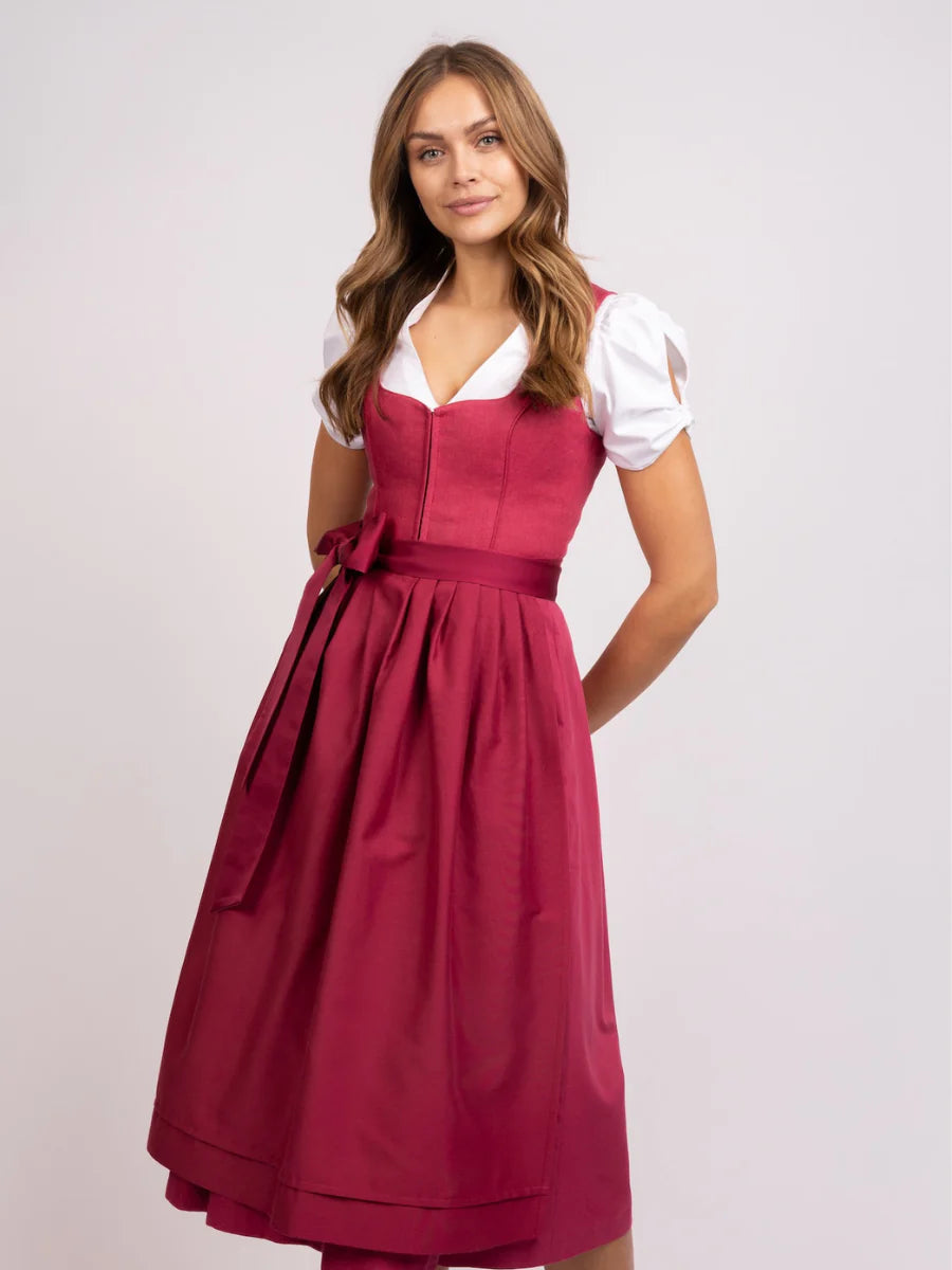 Heimatglück Dirndl Liselotte Himbeere