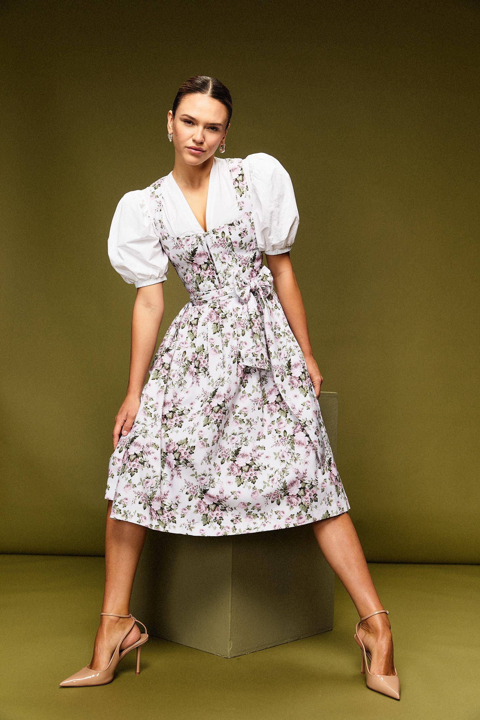 Cocovero Dirnd Polly Floral Rose