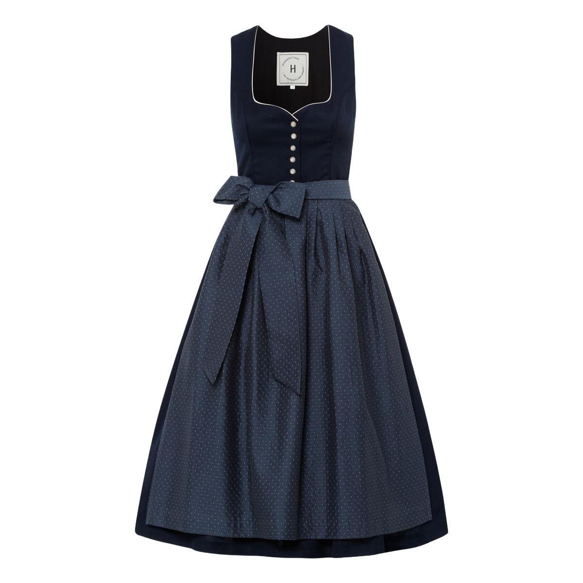 Heimatglück Dirndl Rosalinde Dunkelblau