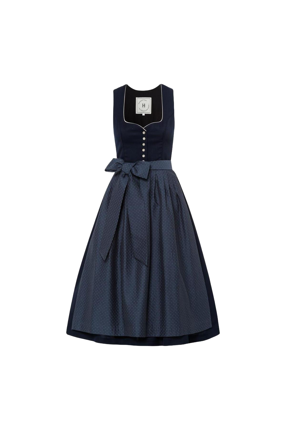 Heimatglück Dirndl Rosalinde Dunkelblau