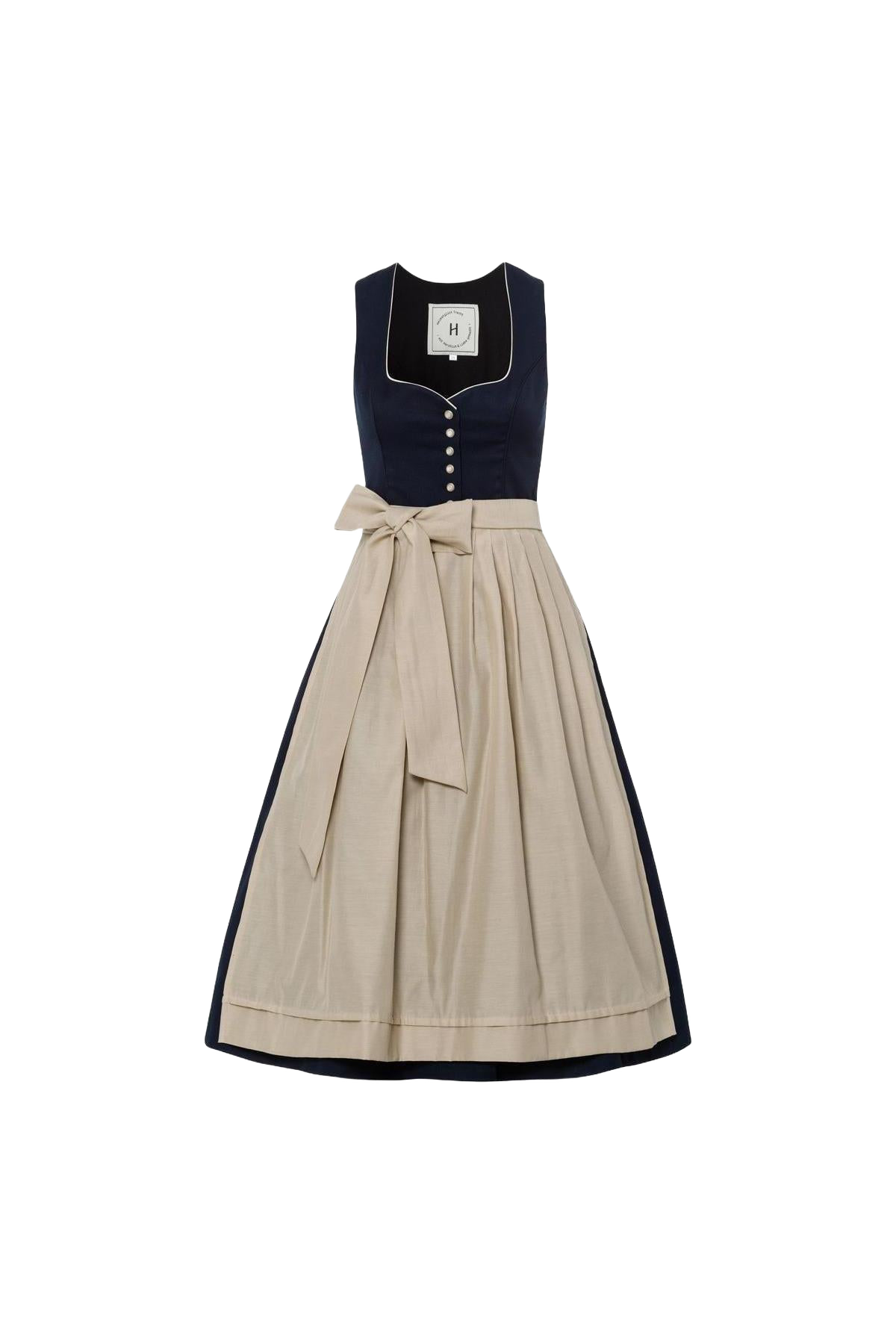 Heimatglück Dirndl Rosalinde Dunkelblau