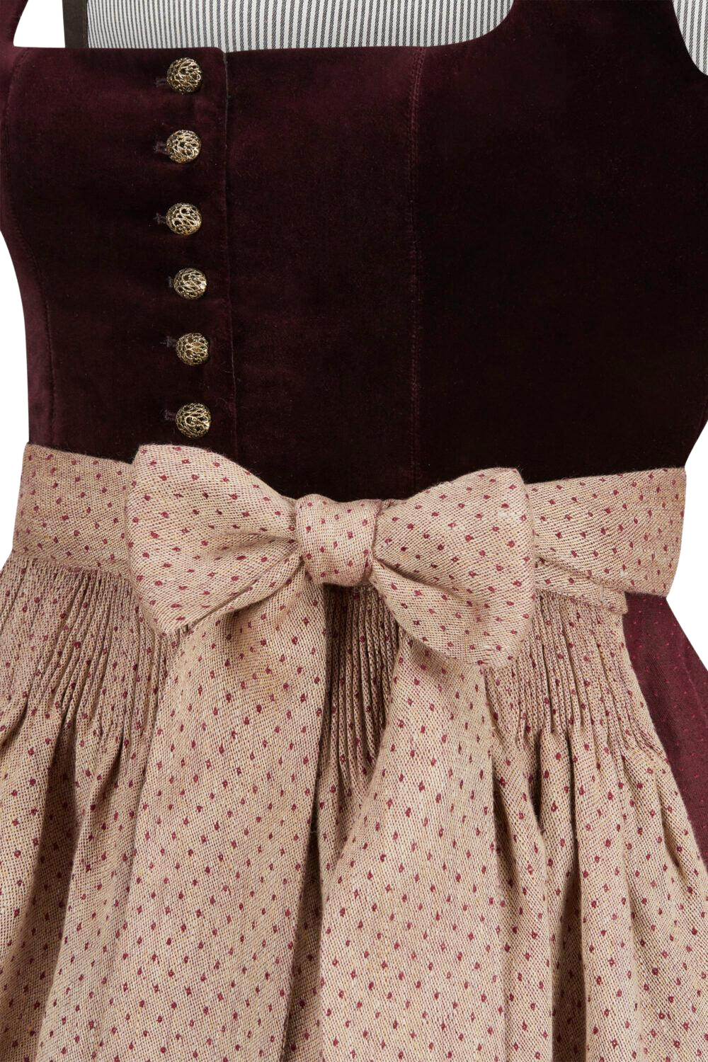 Gottseidank Dirndl Monika Bordeaux Burgunder