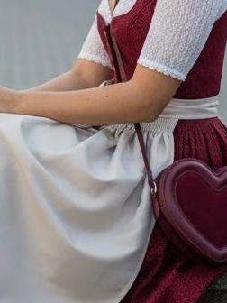 Ostwald Kalbsleder-Handtasche Heart Fuchsia
