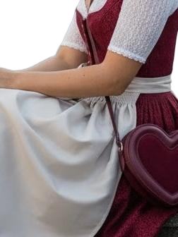 Ostwald Kalbsleder-Handtasche Heart Fuchsia