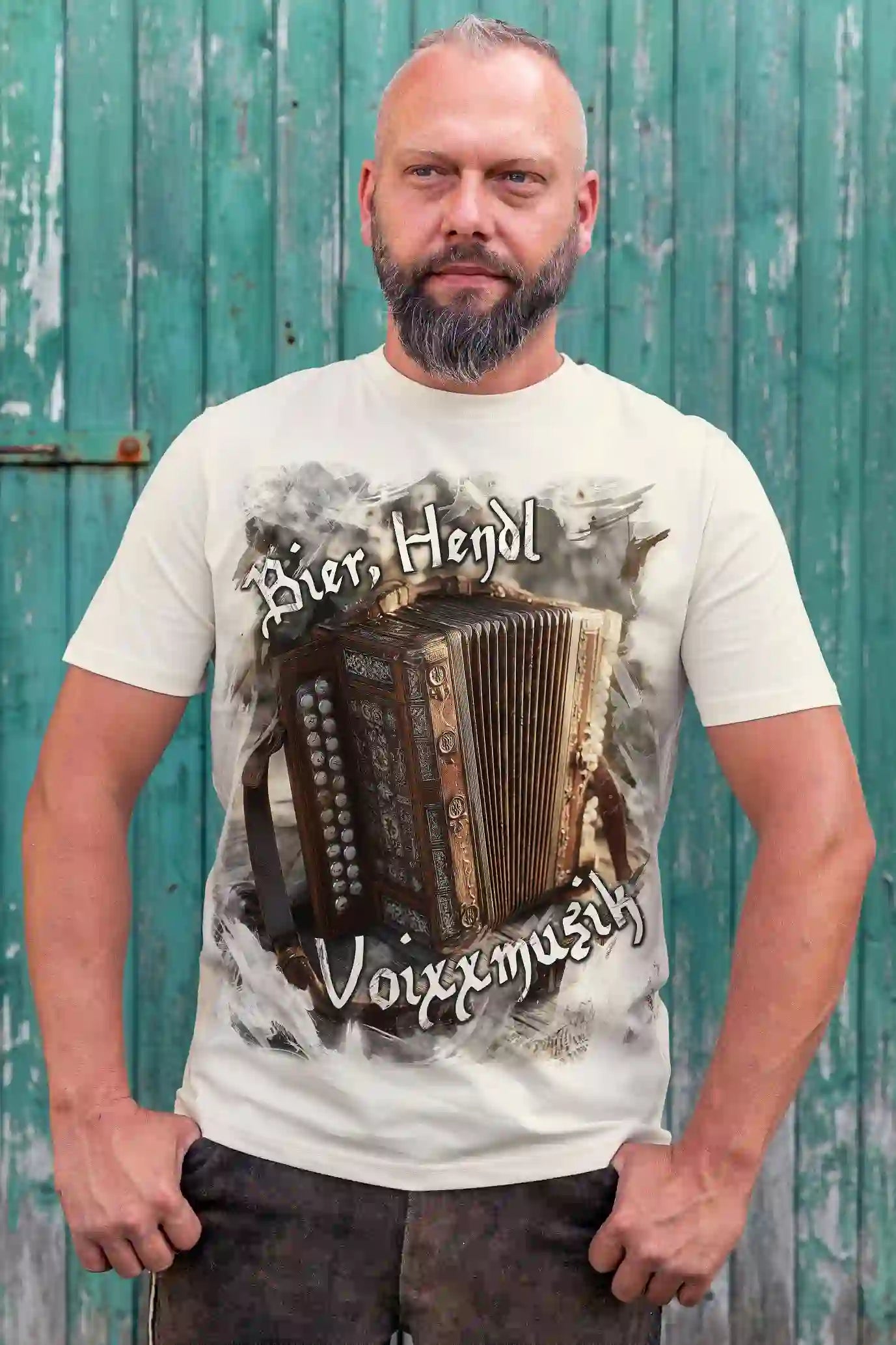 Almtracht T-Shirt Bier, Hendl, Voixxmusik