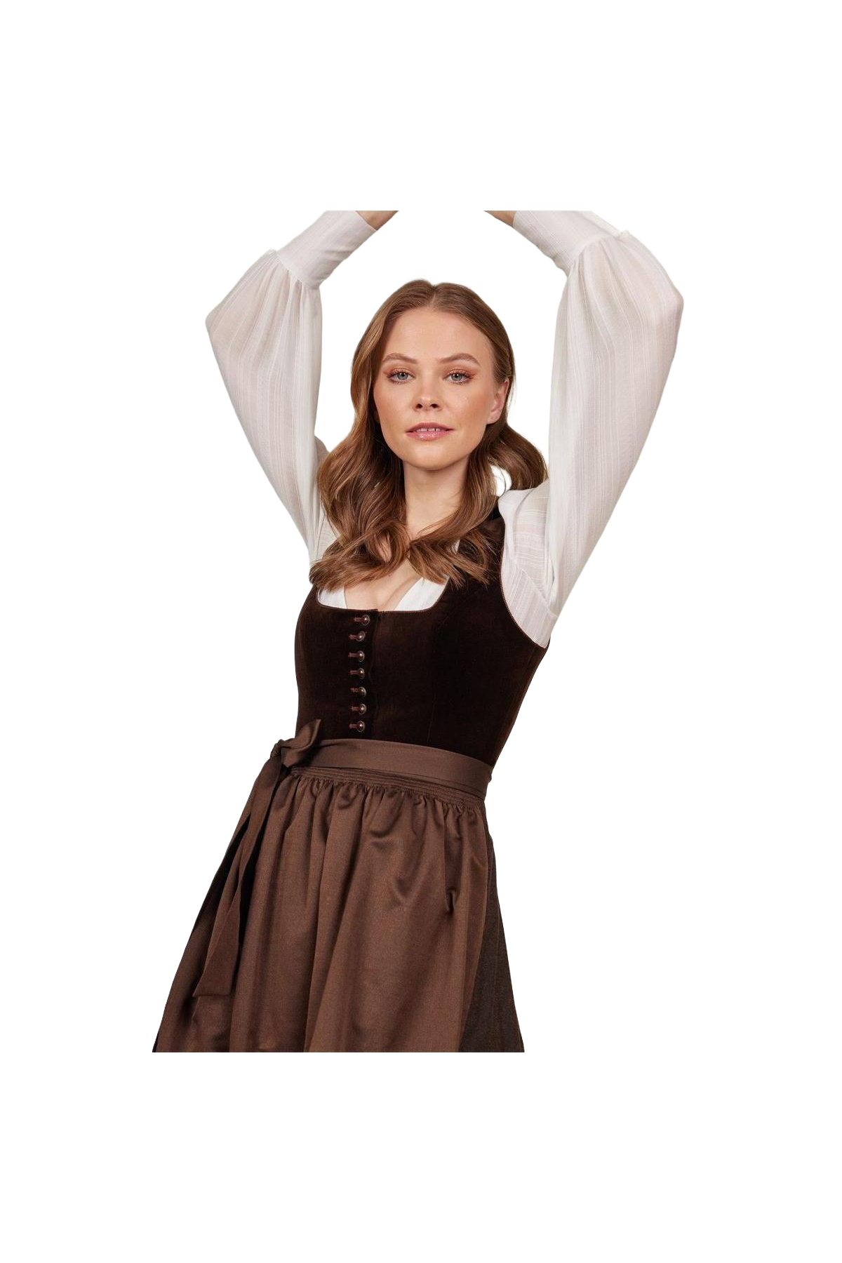 Heimatglück Samt-Dirndl Lisa Braun