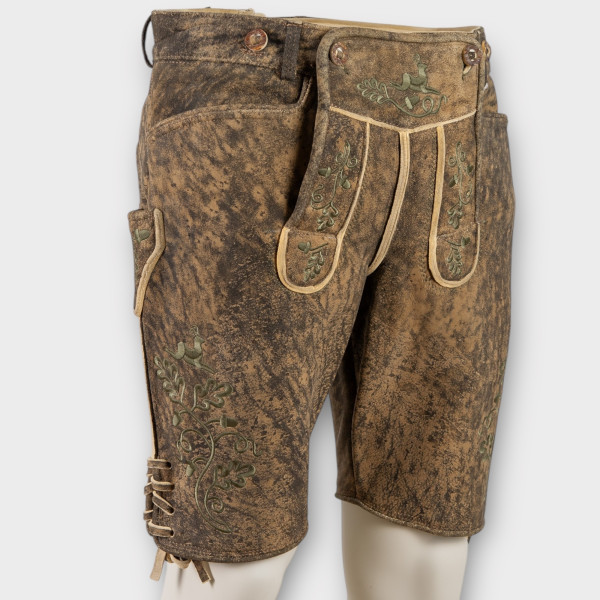 Markgraf Lederhose Gamssprung Rothhirsch