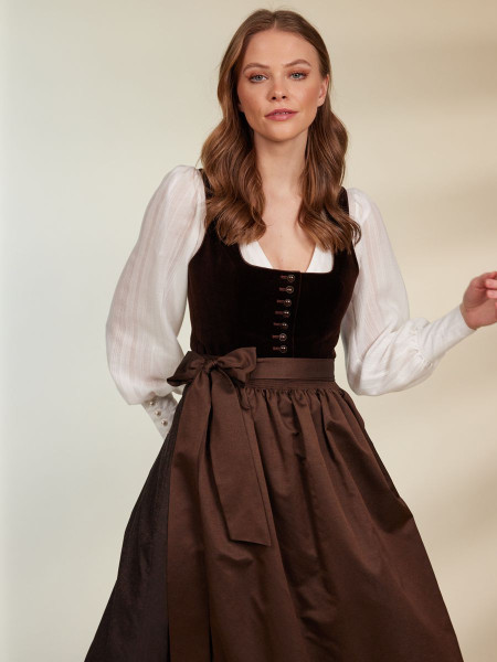 Heimatglück Samt-Dirndl Lisa Braun