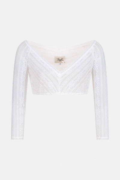 CocoVero Dirndlbluse Spitzenbluse Rommi